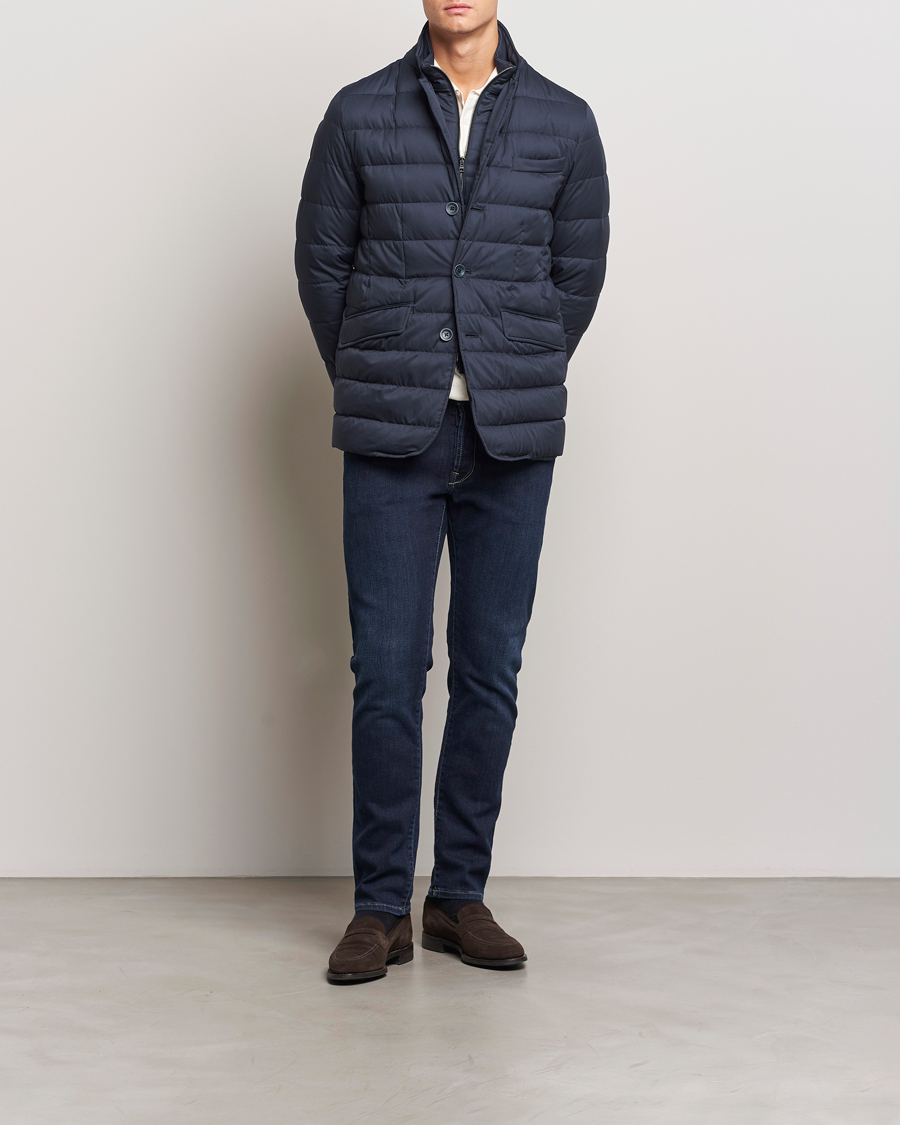 Homme | Manteaux Et Vestes | Herno | Nylon Down Blazer Navy