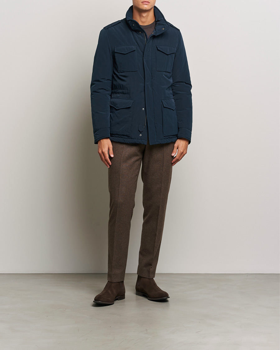 Homme | Manteaux Et Vestes | Herno | Soft Nylon Field Jacket Navy