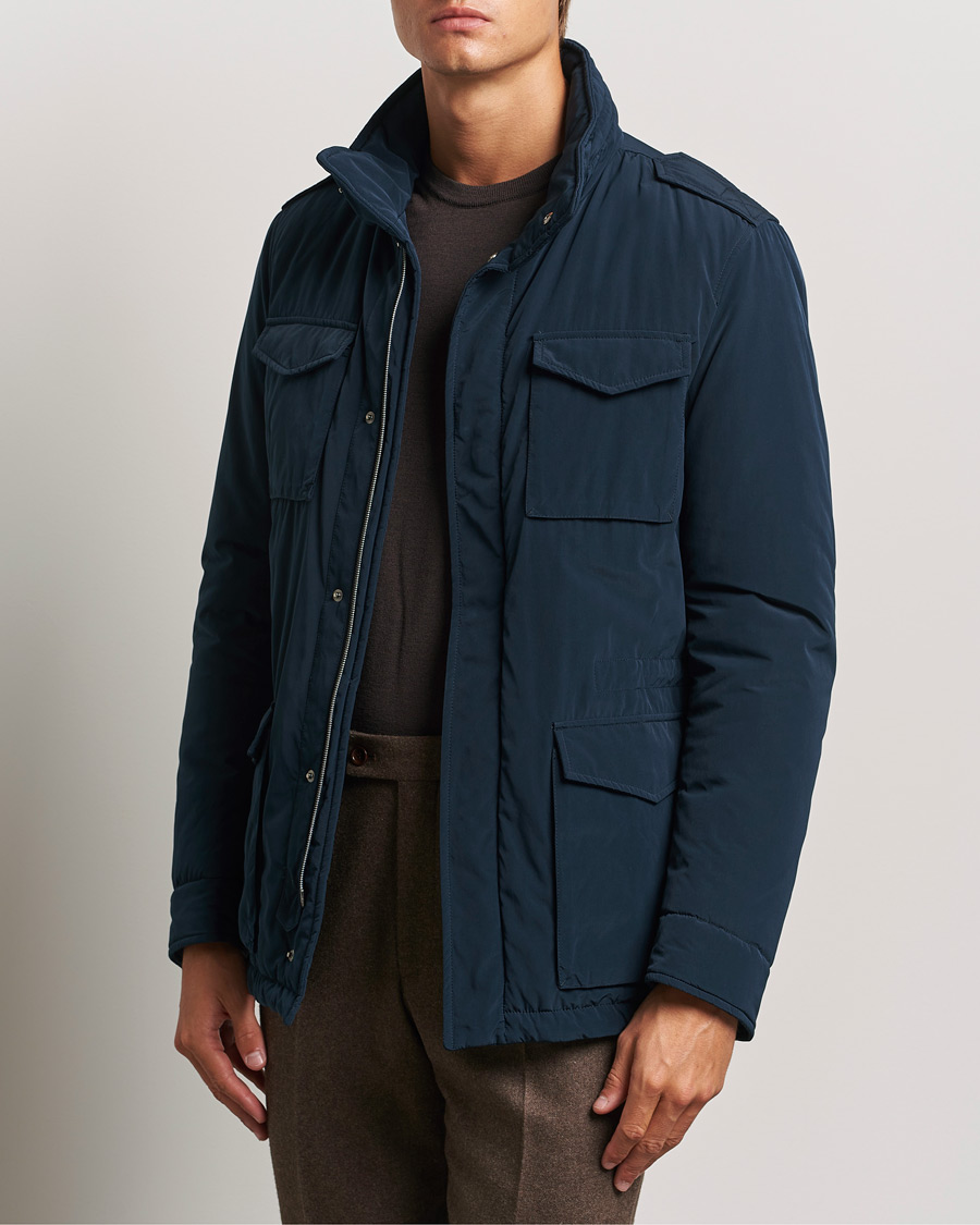 Homme | Manteaux Et Vestes | Herno | Soft Nylon Field Jacket Navy