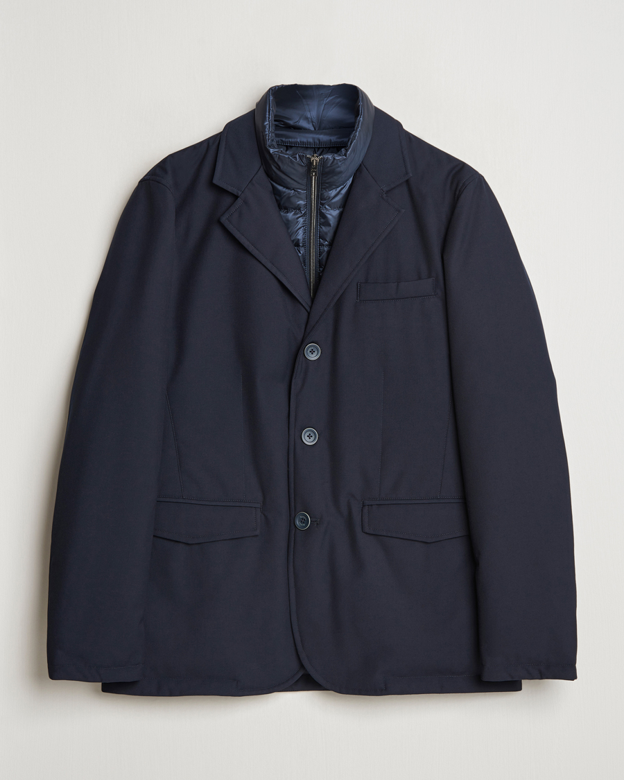 Homme | Manteaux Et Vestes | Herno | Water Repellent Down Blazer Navy