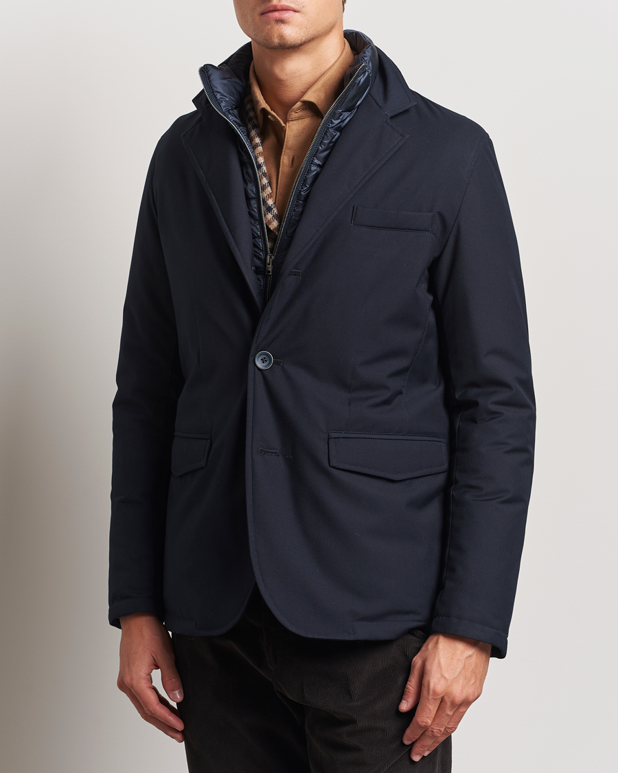 Homme | Manteaux Et Vestes | Herno | Water Repellent Down Blazer Navy
