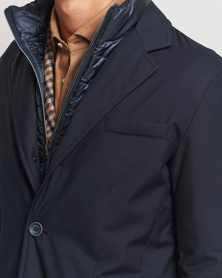 Homme | Manteaux Et Vestes | Herno | Water Repellent Down Blazer Navy