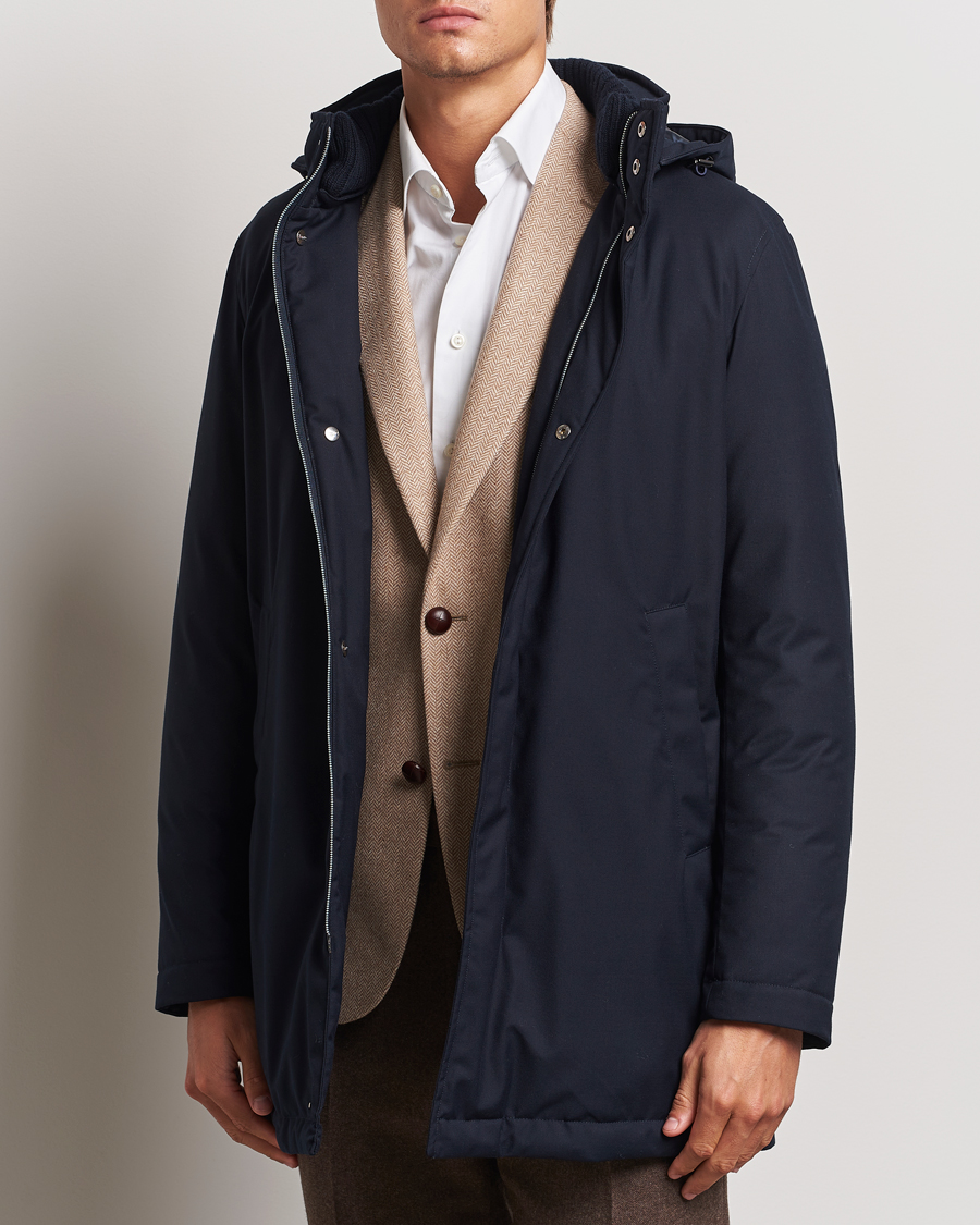 Homme | Manteaux Et Vestes | Herno | Waterproof Coat Navy