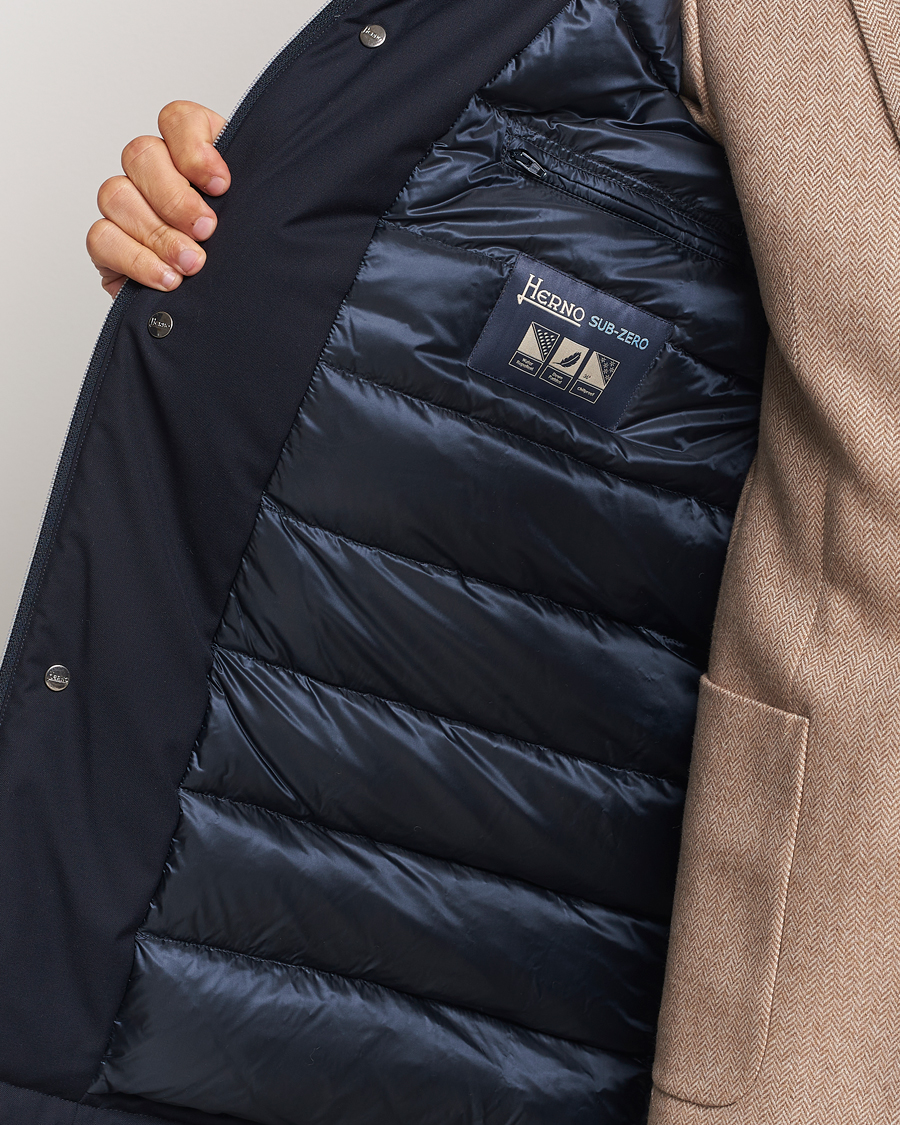 Homme | Manteaux Et Vestes | Herno | Waterproof Coat Navy