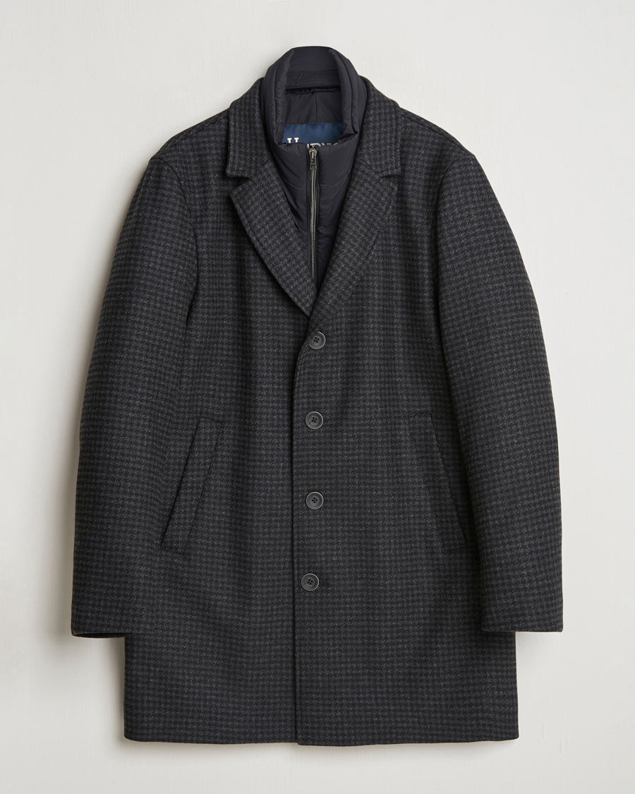 Homme | Manteaux Et Vestes | Herno | Wool Zip Coat Charcoal