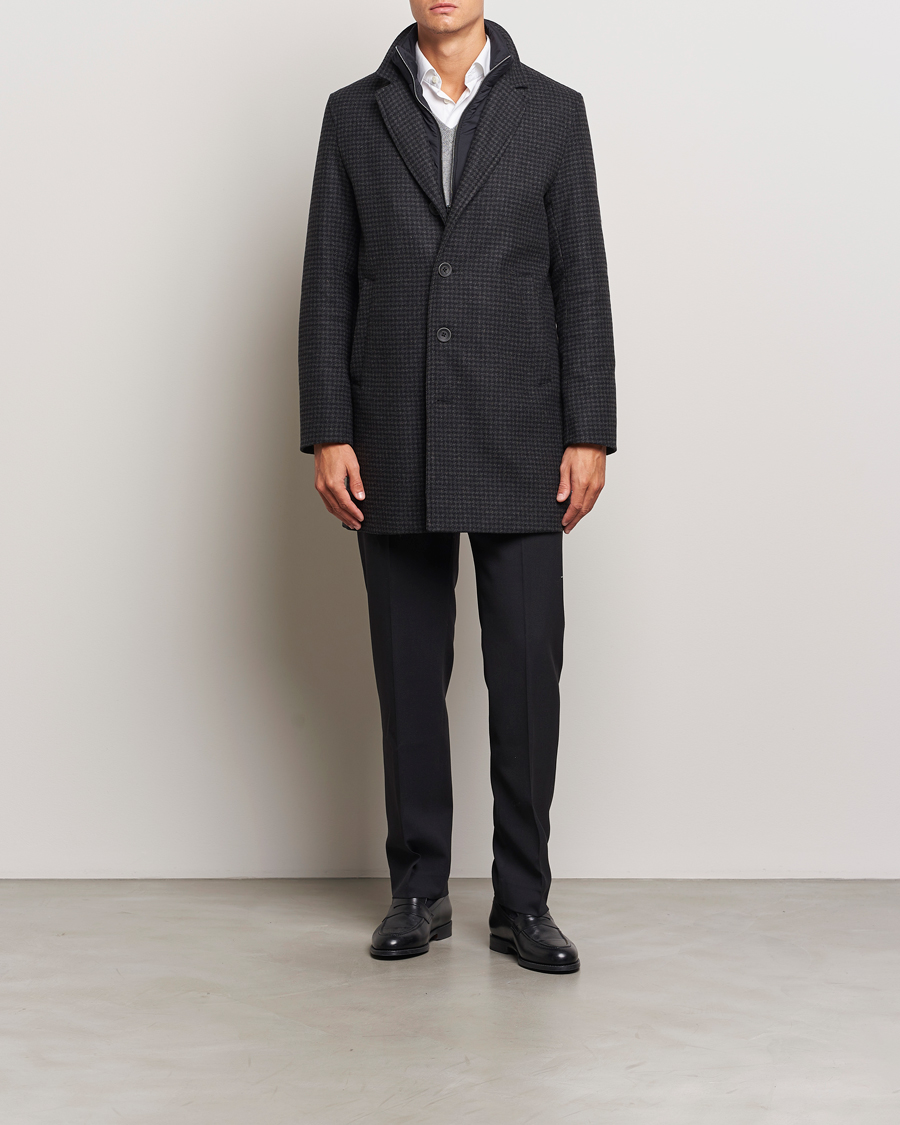 Homme | Manteaux Et Vestes | Herno | Wool Zip Coat Charcoal