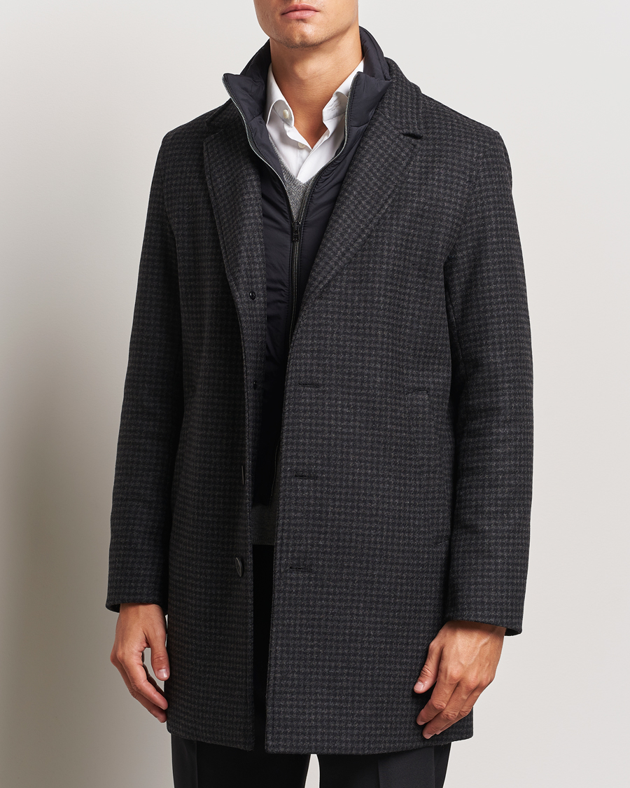 Homme | Manteaux Et Vestes | Herno | Wool Zip Coat Charcoal