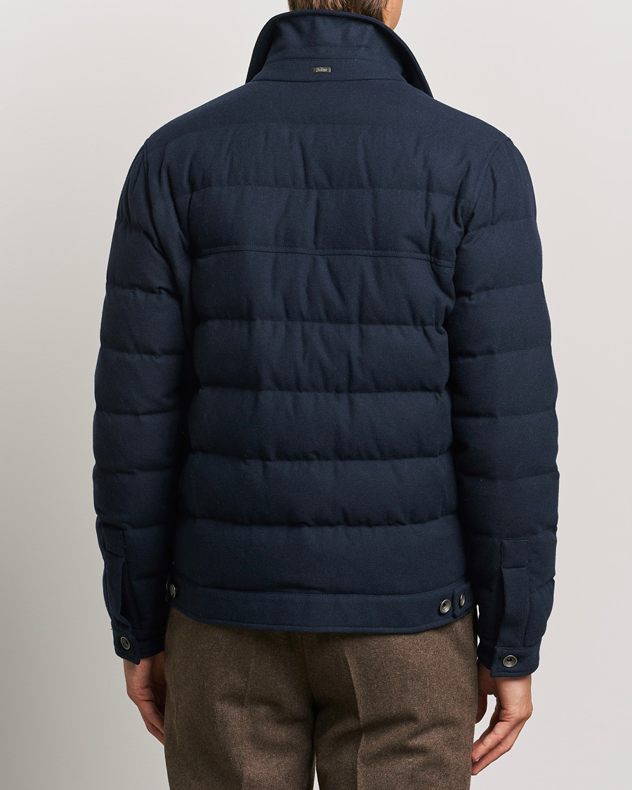 Homme | Manteaux Et Vestes | Herno | Cashmere Down Biker Jacket Navy