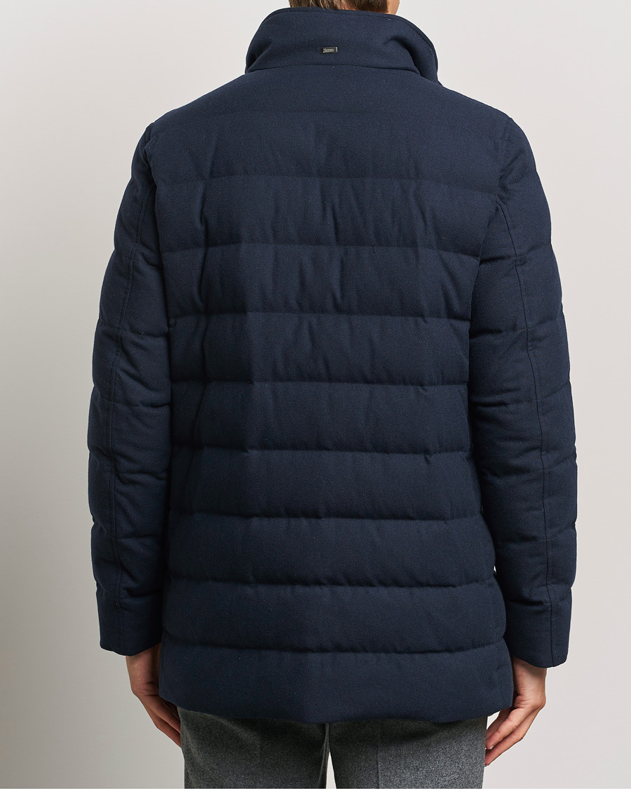Homme | Manteaux Et Vestes | Herno | Cashmere Flannel Down Coat Navy