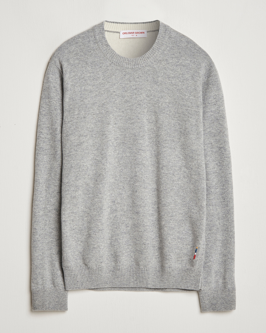 Homme | Pulls Et Tricots | Orlebar Brown | Levar Cashmere Crewneck Oyster Grey