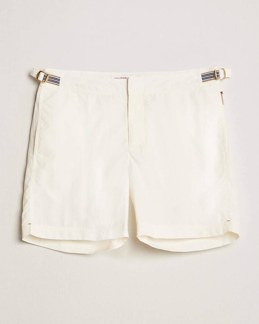 Homme | Maillots De Bain | Orlebar Brown | Bulldog Ribbon Tape Trim Swimshorts White Sand