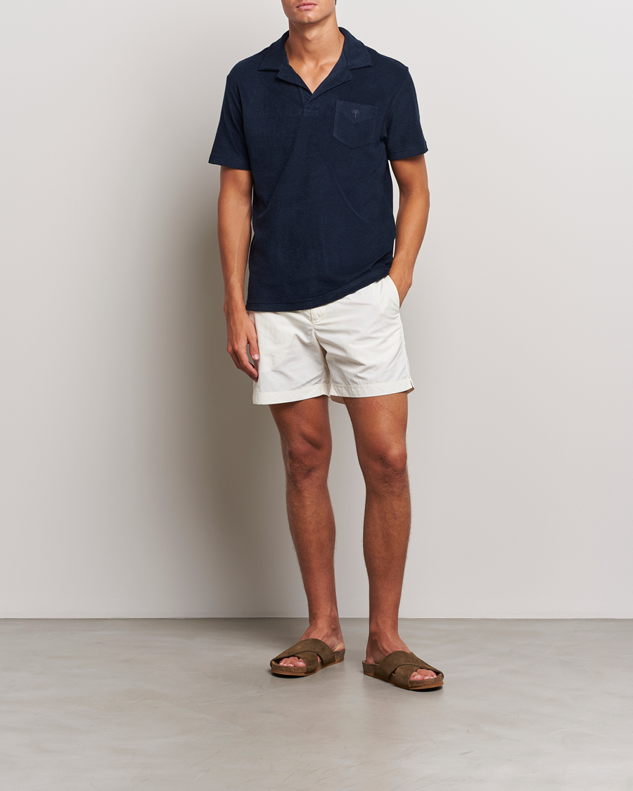 Homme | Maillots De Bain | Orlebar Brown | Bulldog Ribbon Tape Trim Swimshorts White Sand
