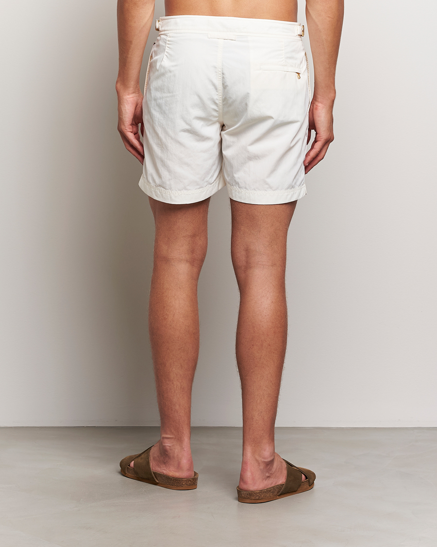 Homme | Maillots De Bain | Orlebar Brown | Bulldog Ribbon Tape Trim Swimshorts White Sand