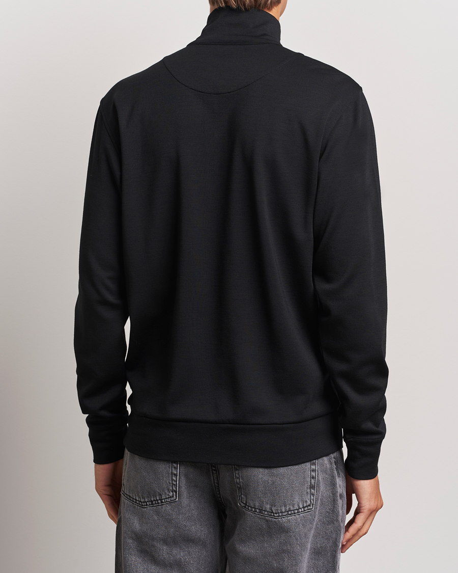 Homme | Pulls Et Tricots | Orlebar Brown | Isar Graphite Merino Half Zip Black