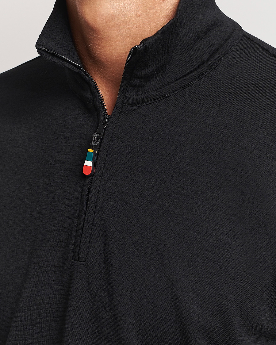 Homme | Pulls Et Tricots | Orlebar Brown | Isar Graphite Merino Half Zip Black