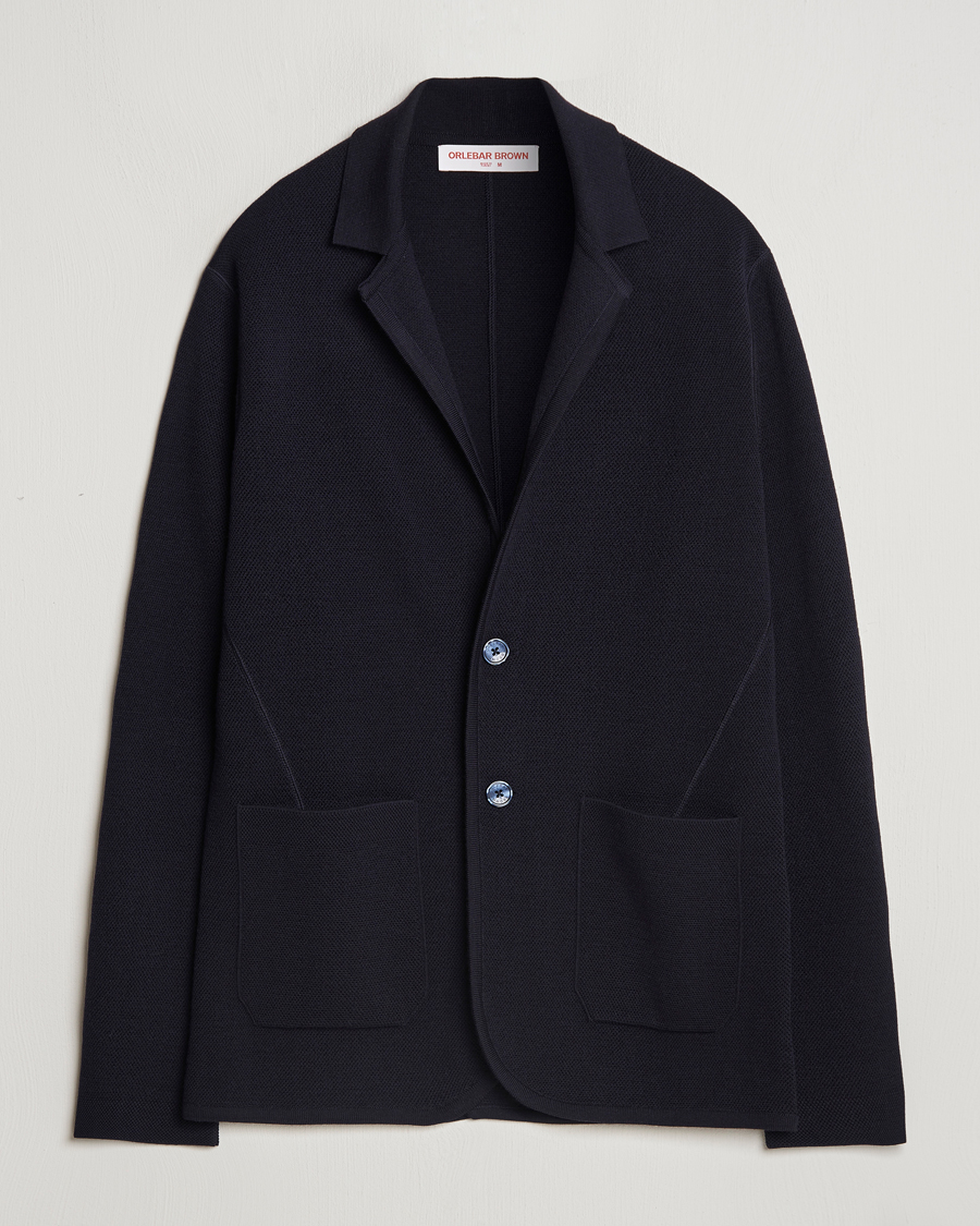 Homme | Blazers | Orlebar Brown | Reiner Textured Lightweigt Blazer Night Iris
