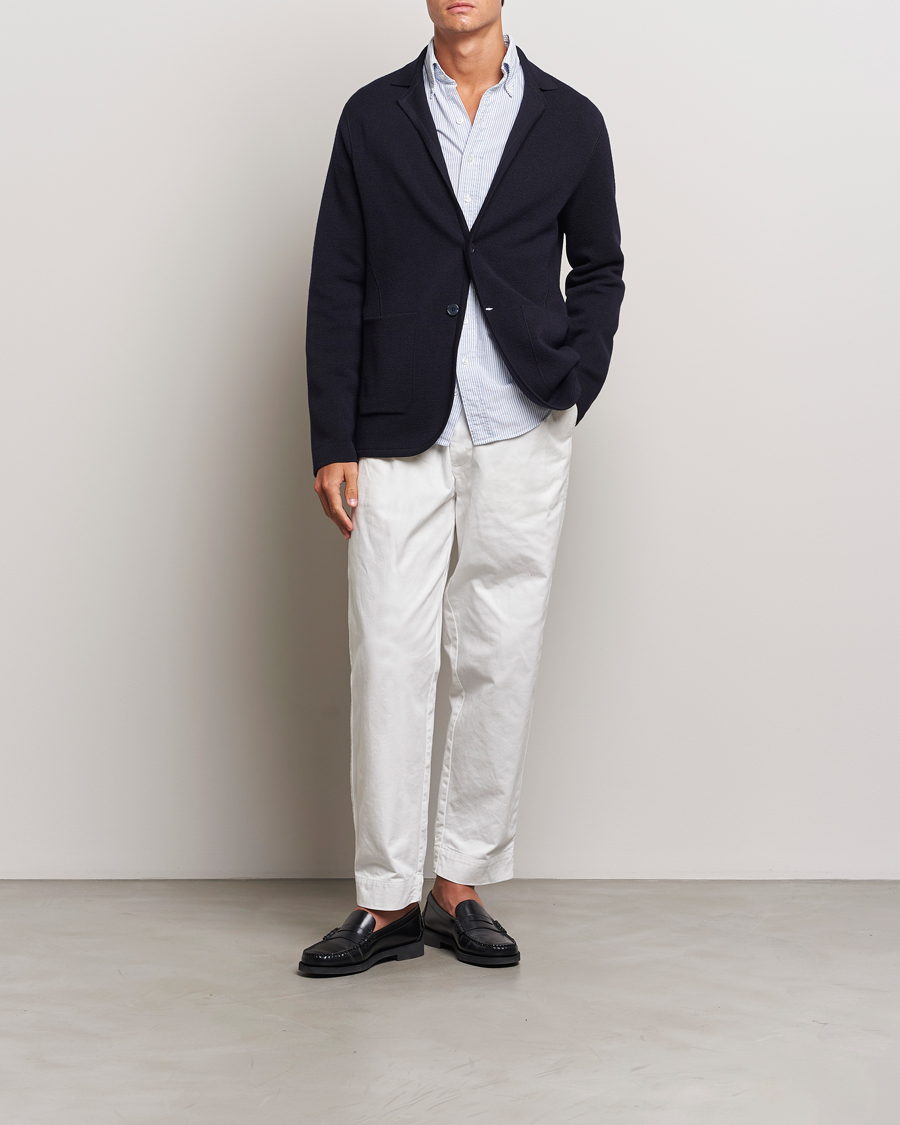 Homme | Blazers | Orlebar Brown | Reiner Textured Lightweigt Blazer Night Iris