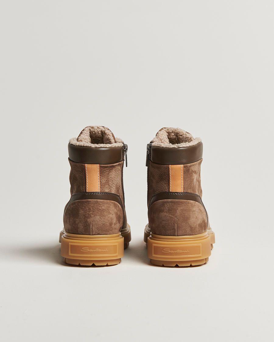 Homme | Santoni St Moritz Winter Boot Brown Nubuck | Santoni | St Moritz Winter Boot Brown Nubuck