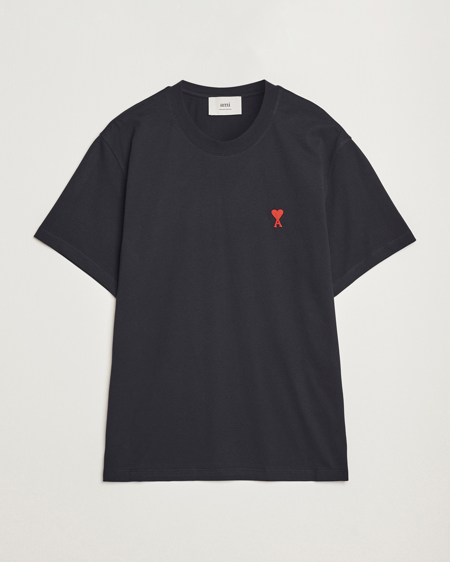 Homme | T-shirts | AMI | Heart Logo T-Shirt Black