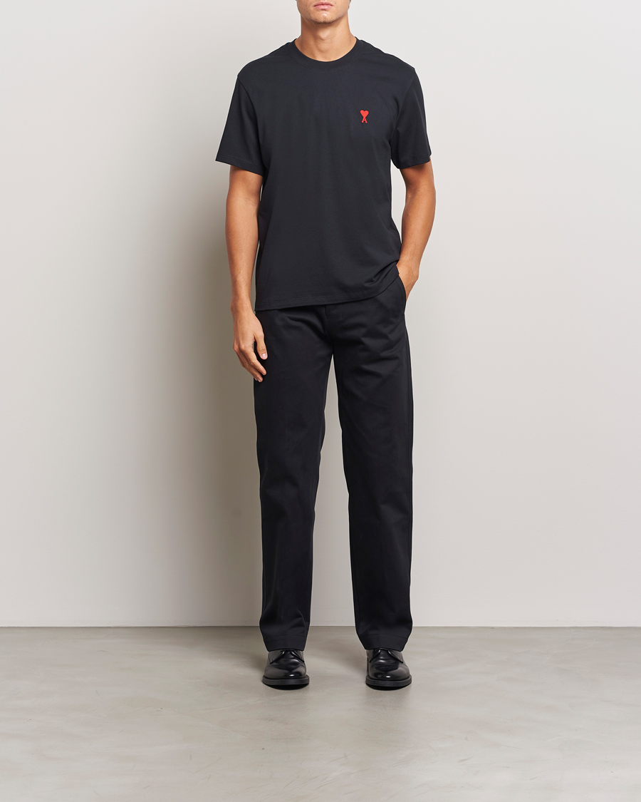 Homme | T-shirts | AMI | Heart Logo T-Shirt Black