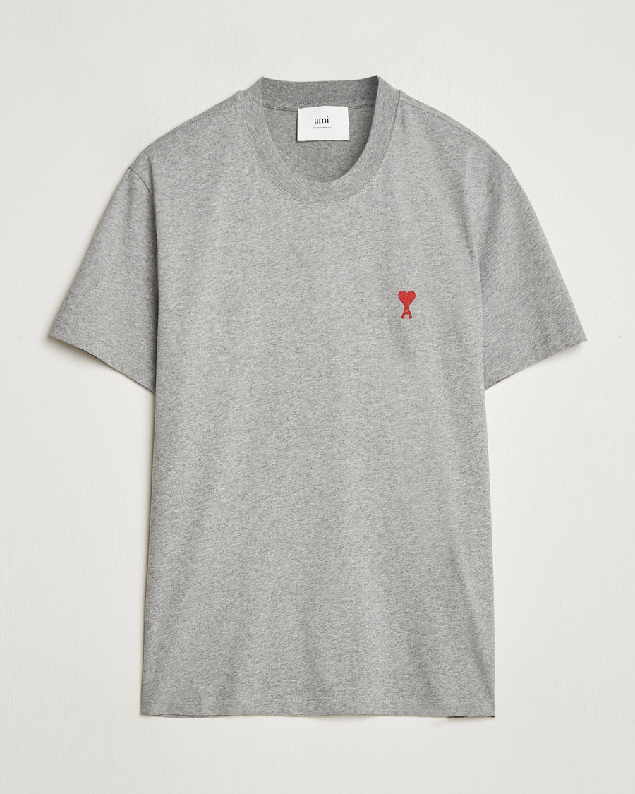 Homme | T-shirts | AMI | Heart Logo T-Shirt Heather Grey