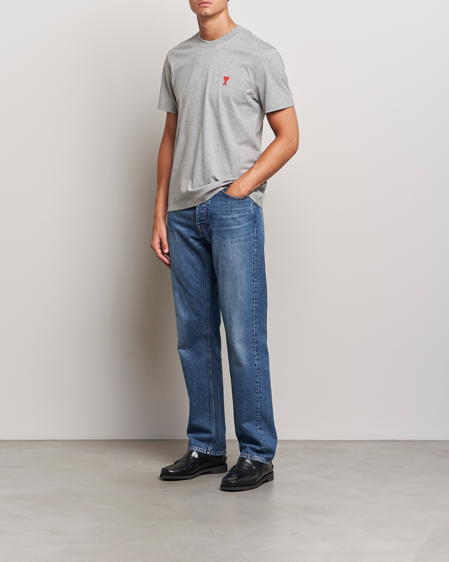 Homme | T-shirts | AMI | Heart Logo T-Shirt Heather Grey