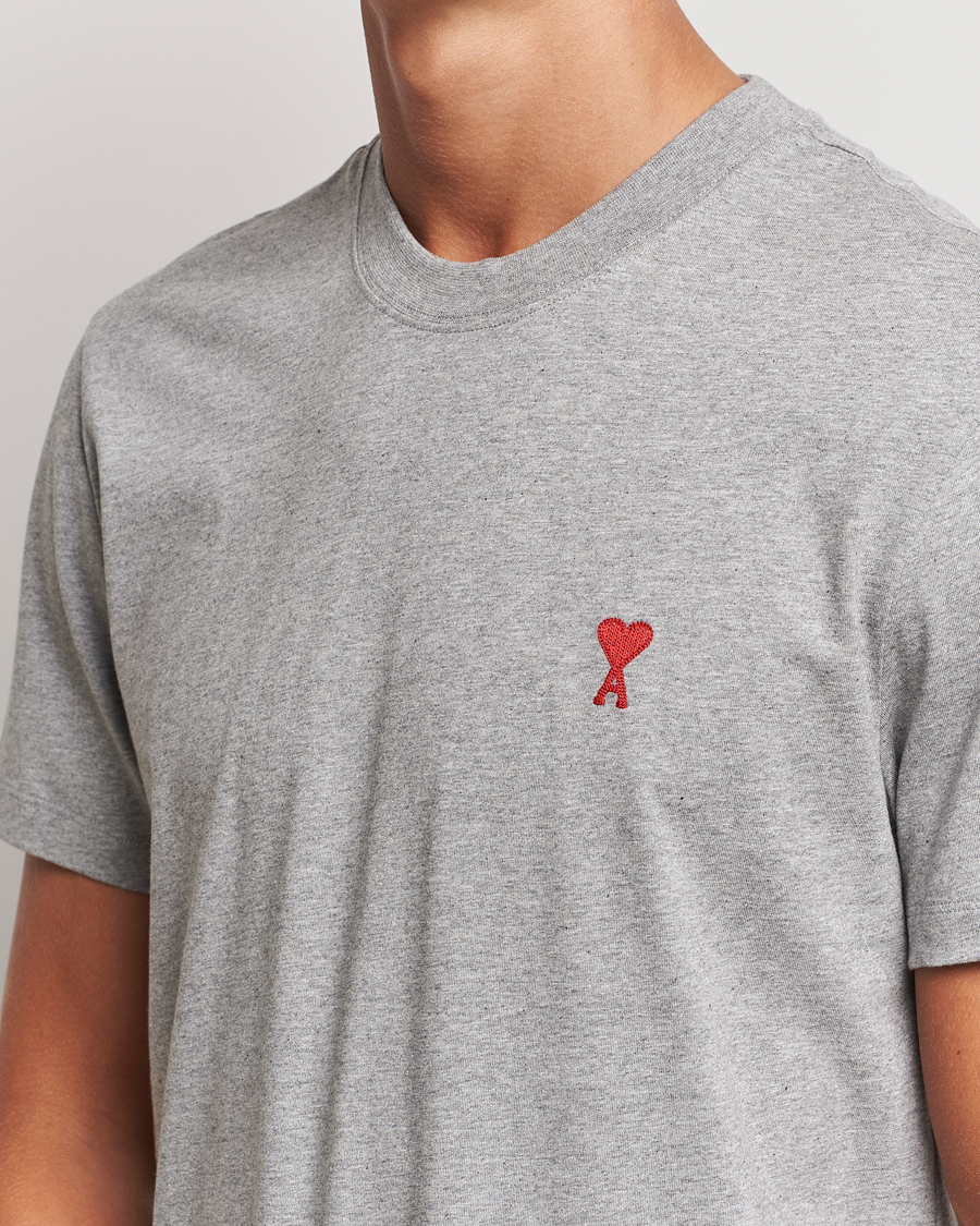 Homme | T-shirts | AMI | Heart Logo T-Shirt Heather Grey