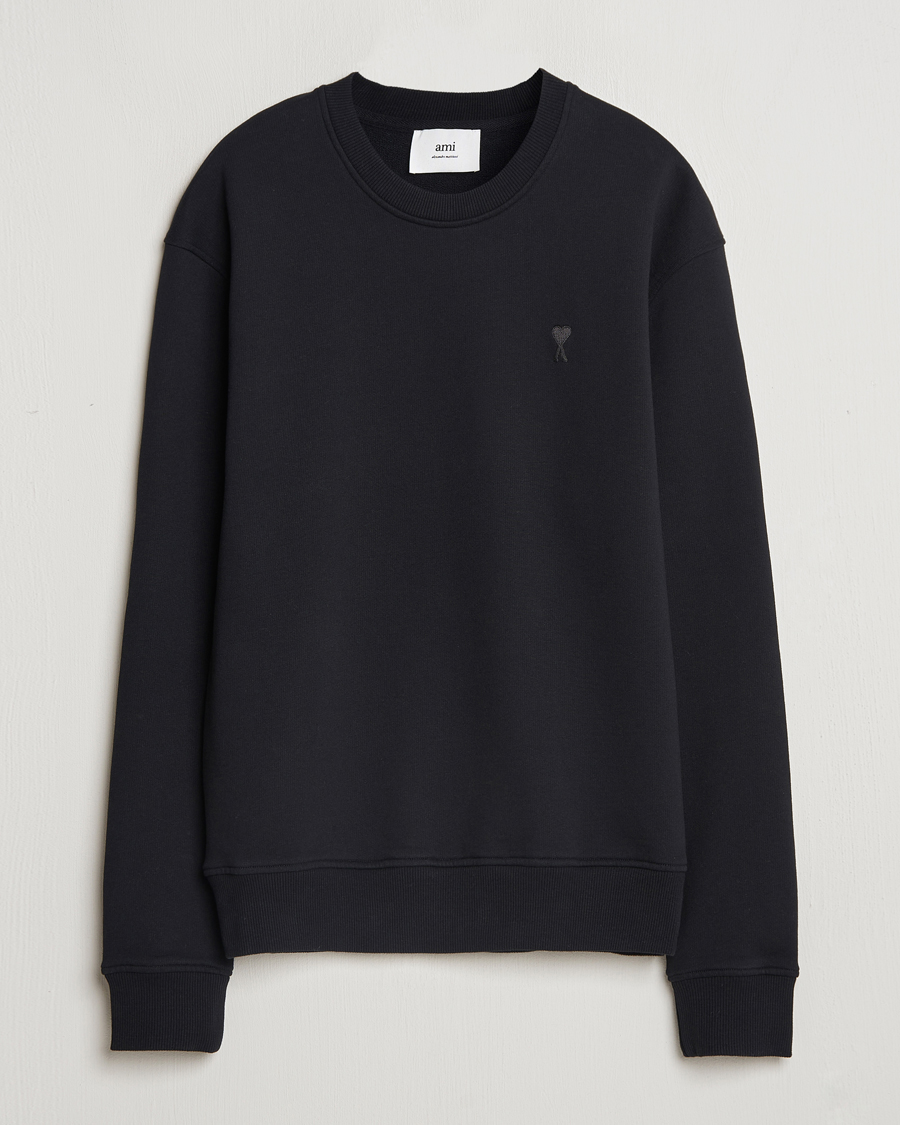 Homme | Pulls Et Tricots | AMI | Tonal Heart Logo Sweatshirt Black