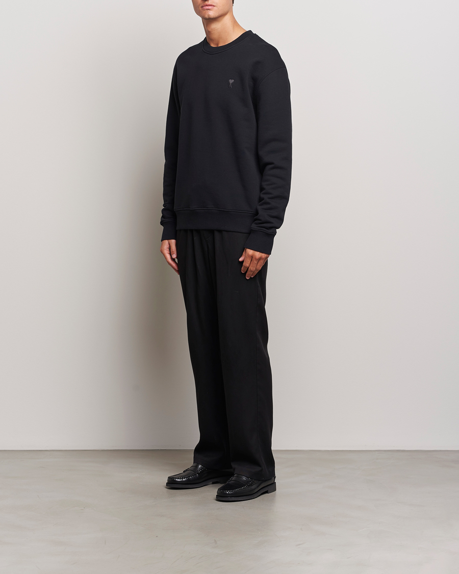 Homme | Pulls Et Tricots | AMI | Tonal Heart Logo Sweatshirt Black