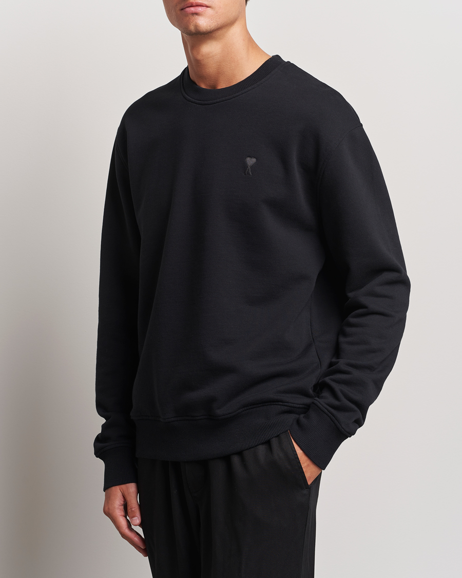 Homme | Pulls Et Tricots | AMI | Tonal Heart Logo Sweatshirt Black