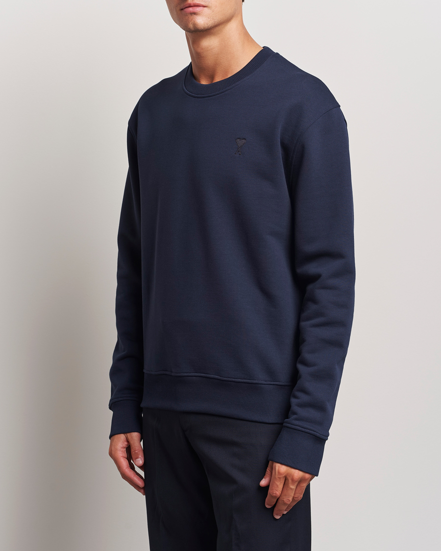 Homme | Pulls Et Tricots | AMI | Tonal Heart Logo Sweatshirt Night Blue