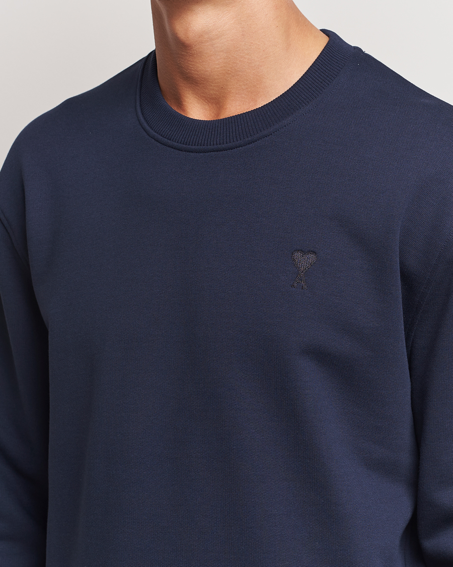 Homme | Pulls Et Tricots | AMI | Tonal Heart Logo Sweatshirt Night Blue