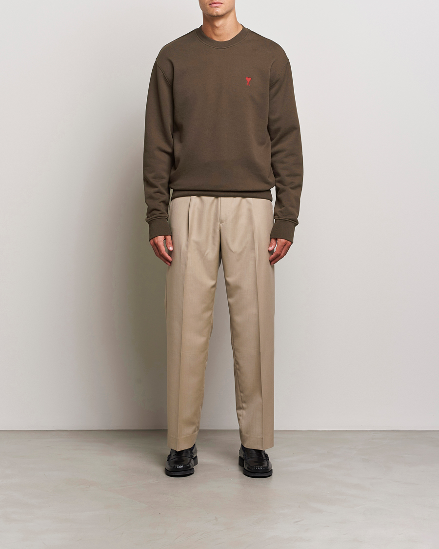 Homme | Pulls Et Tricots | AMI | Heart Logo Sweatshirt Dark Coffee