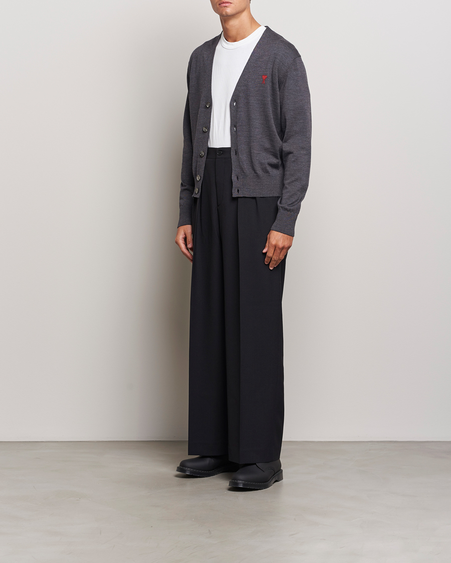 Homme | Pulls Et Tricots | AMI | Heart Logo Cardigan Heather Grey