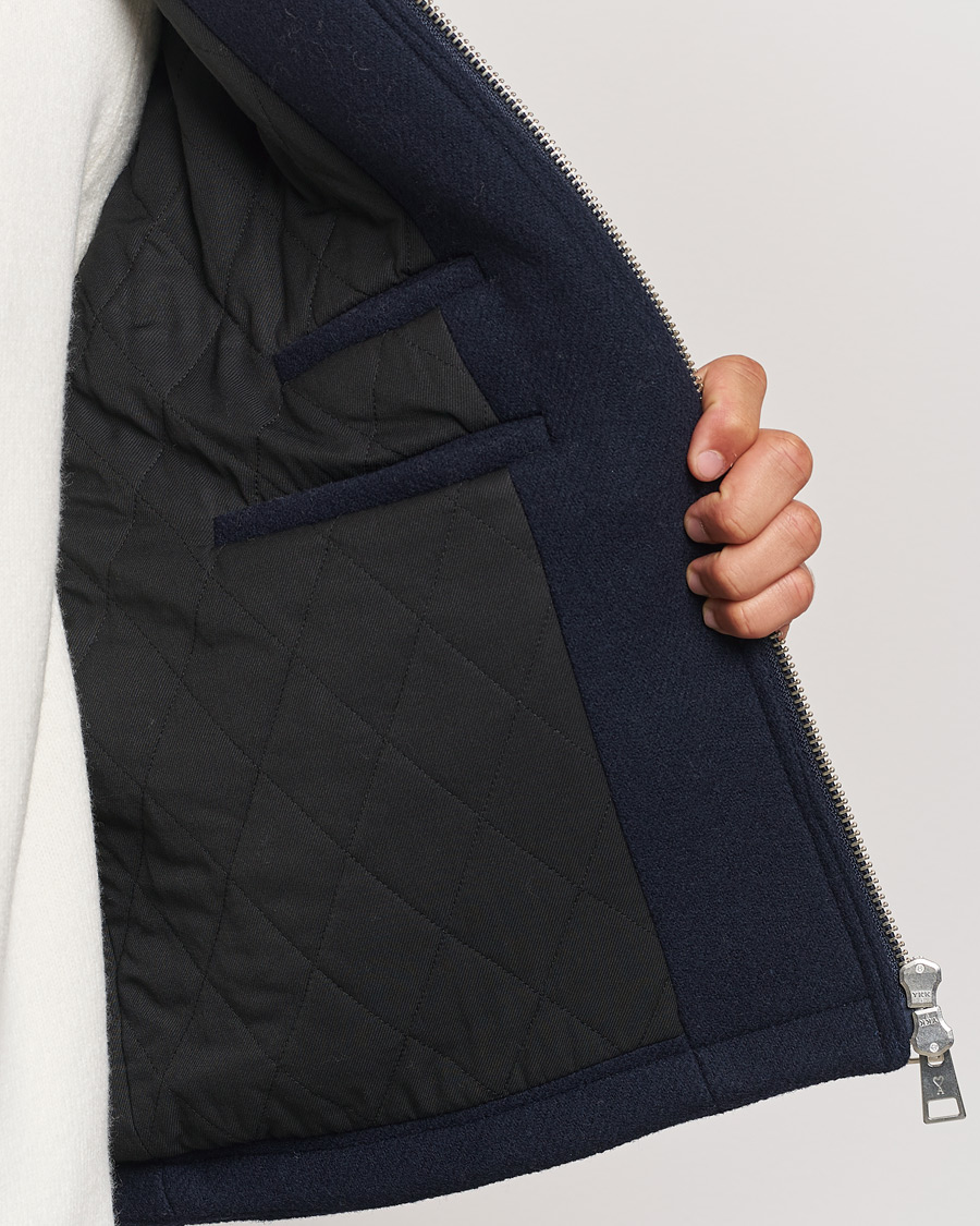Homme | Manteaux Et Vestes | AMI | Wool Shearling Bomber Jacket Navy