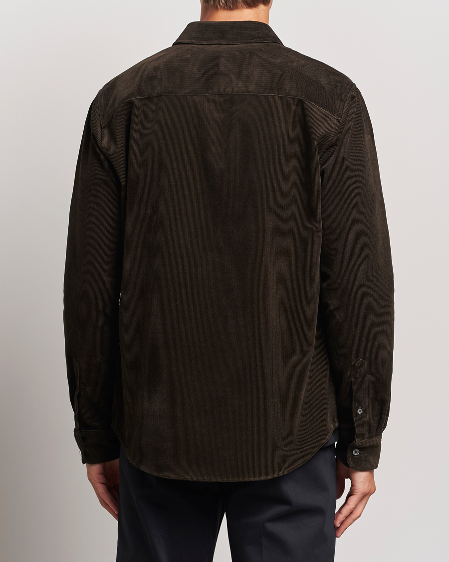 Homme | Chemises | AMI | Classic Fit Corduroy Shirt Dark Coffee