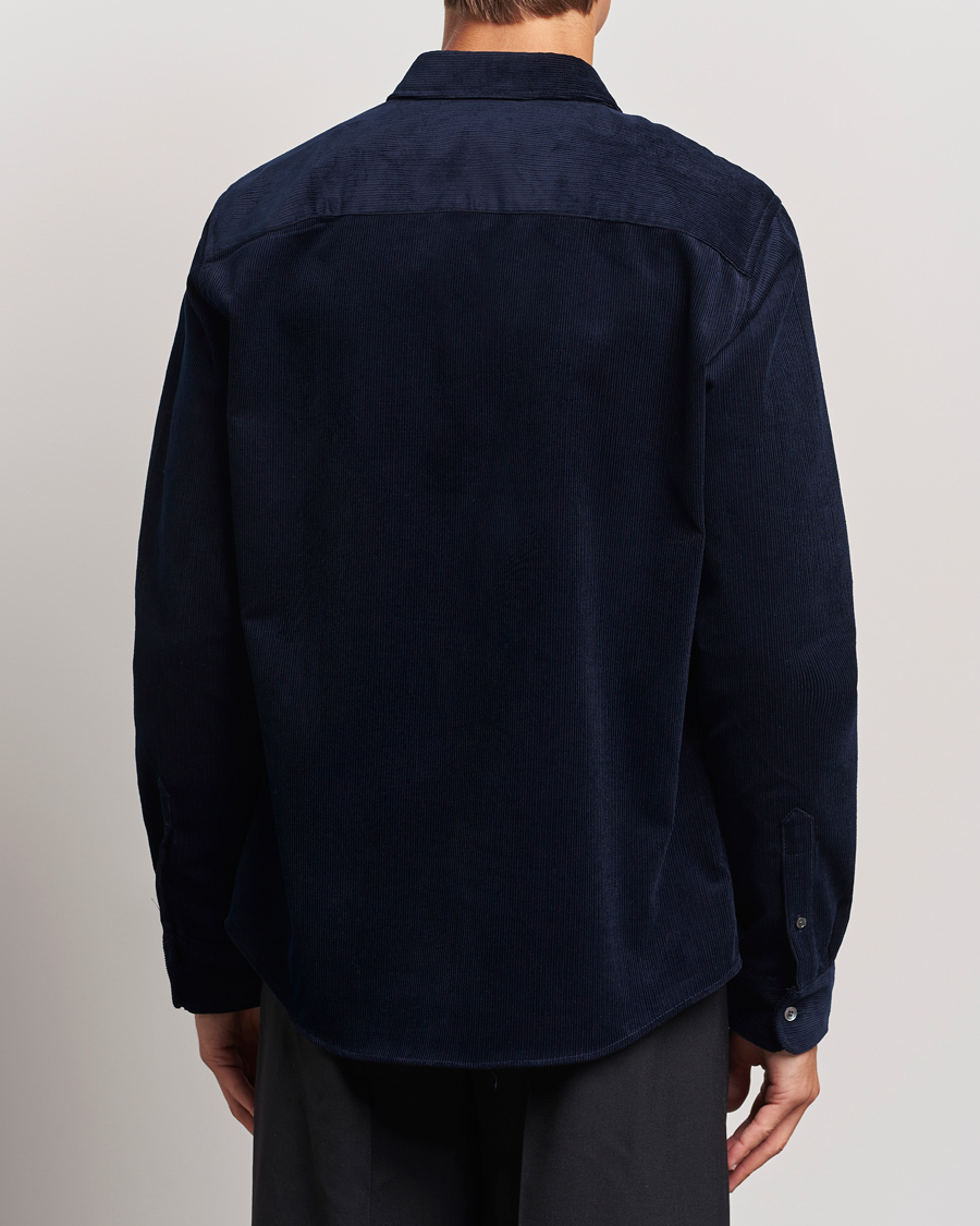 Homme | Chemises | AMI | Classic Fit Corduroy Shirt Navy