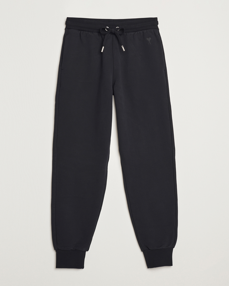 Homme | Pantalons | AMI | Tonal Heart Logo Sweatpants Black