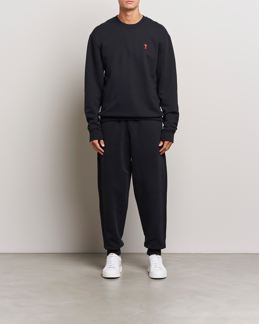 Homme | Pantalons | AMI | Tonal Heart Logo Sweatpants Black