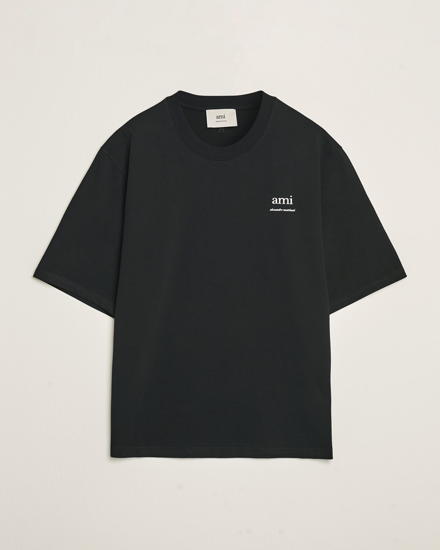 Homme | T-shirts | AMI | Logo T-Shirt Black