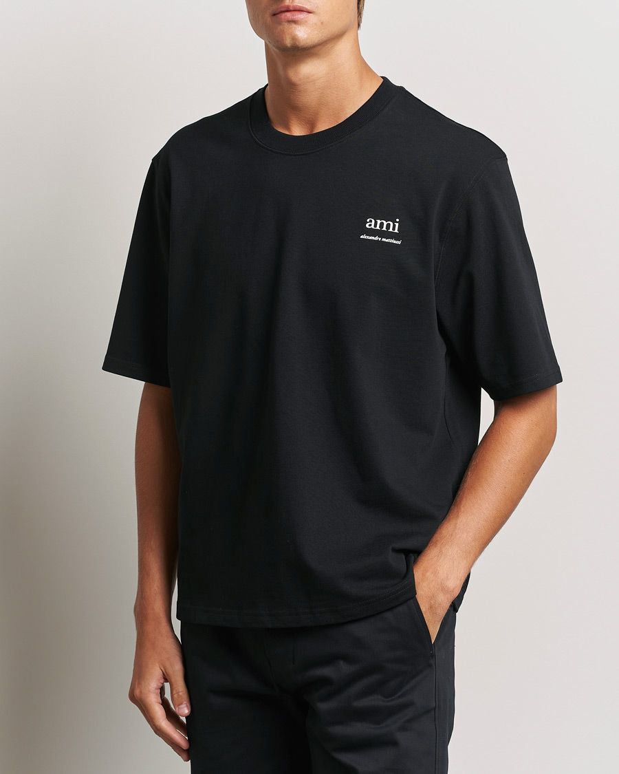 Homme | T-shirts | AMI | Logo T-Shirt Black