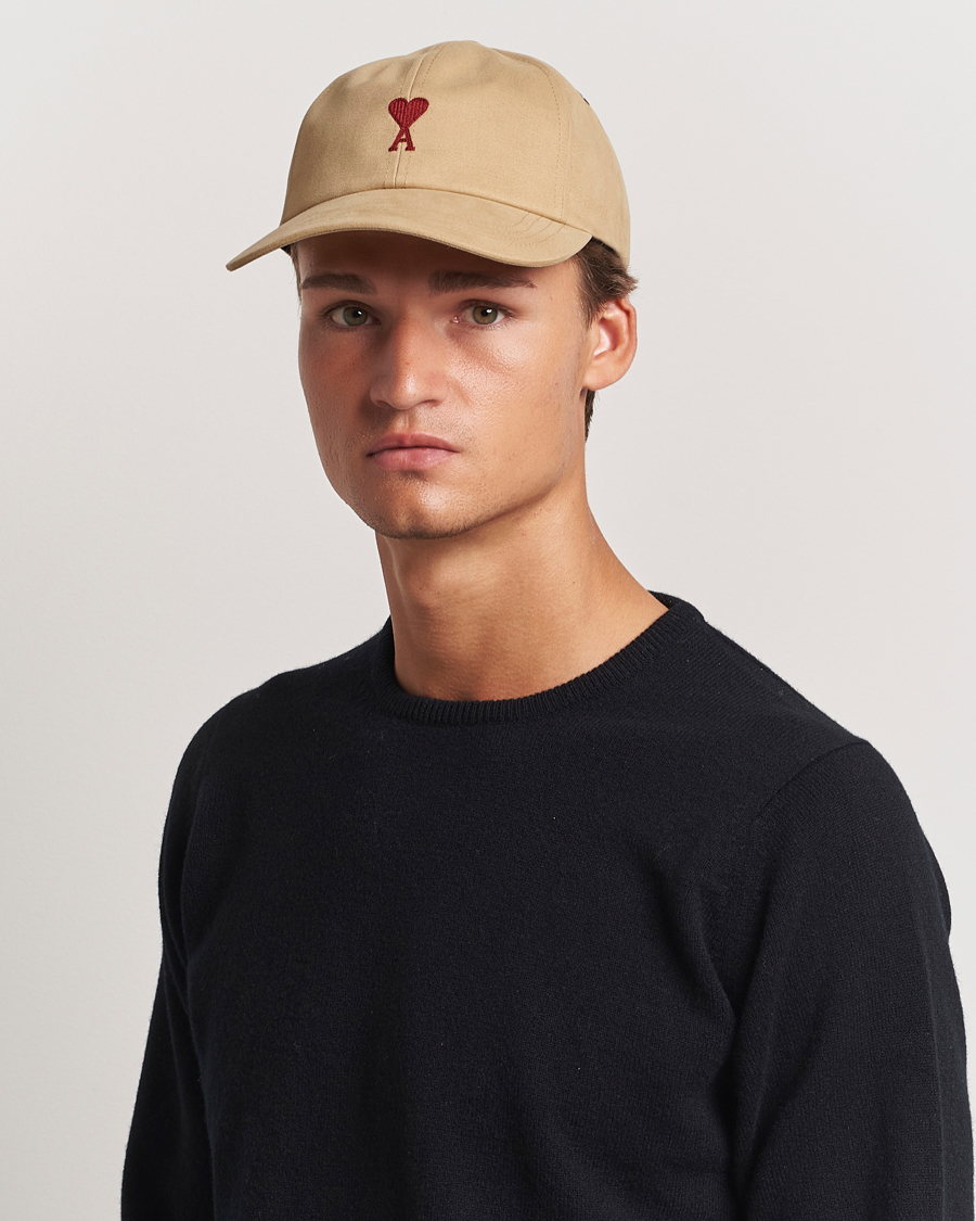 Homme | AMI Heart Logo Cap Sand | AMI | Heart Logo Cap Sand