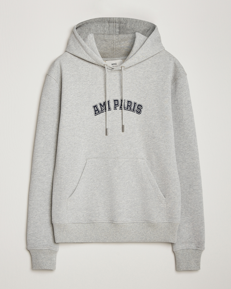 Homme | Pulls Et Tricots | AMI | Paris Logo Hoodie Heather Ash Grey