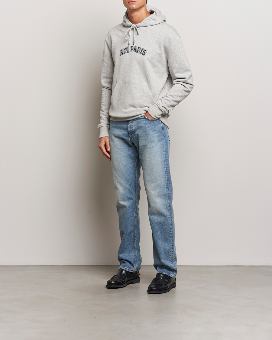 Homme | Pulls Et Tricots | AMI | Paris Logo Hoodie Heather Ash Grey