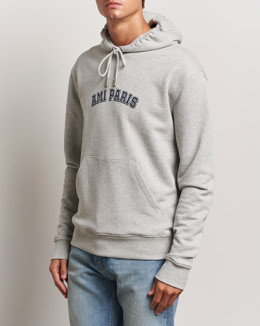 Homme | Pulls Et Tricots | AMI | Paris Logo Hoodie Heather Ash Grey
