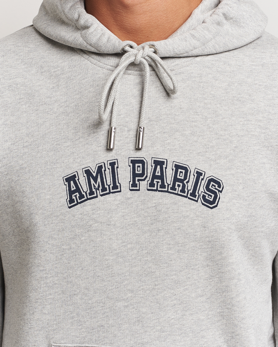 Homme | Pulls Et Tricots | AMI | Paris Logo Hoodie Heather Ash Grey