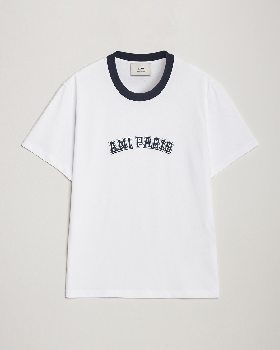 Homme | T-shirts | AMI | Paris Logo T-Shirt White