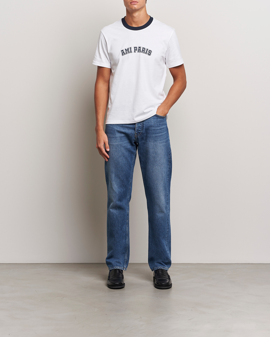 Homme | T-shirts | AMI | Paris Logo T-Shirt White