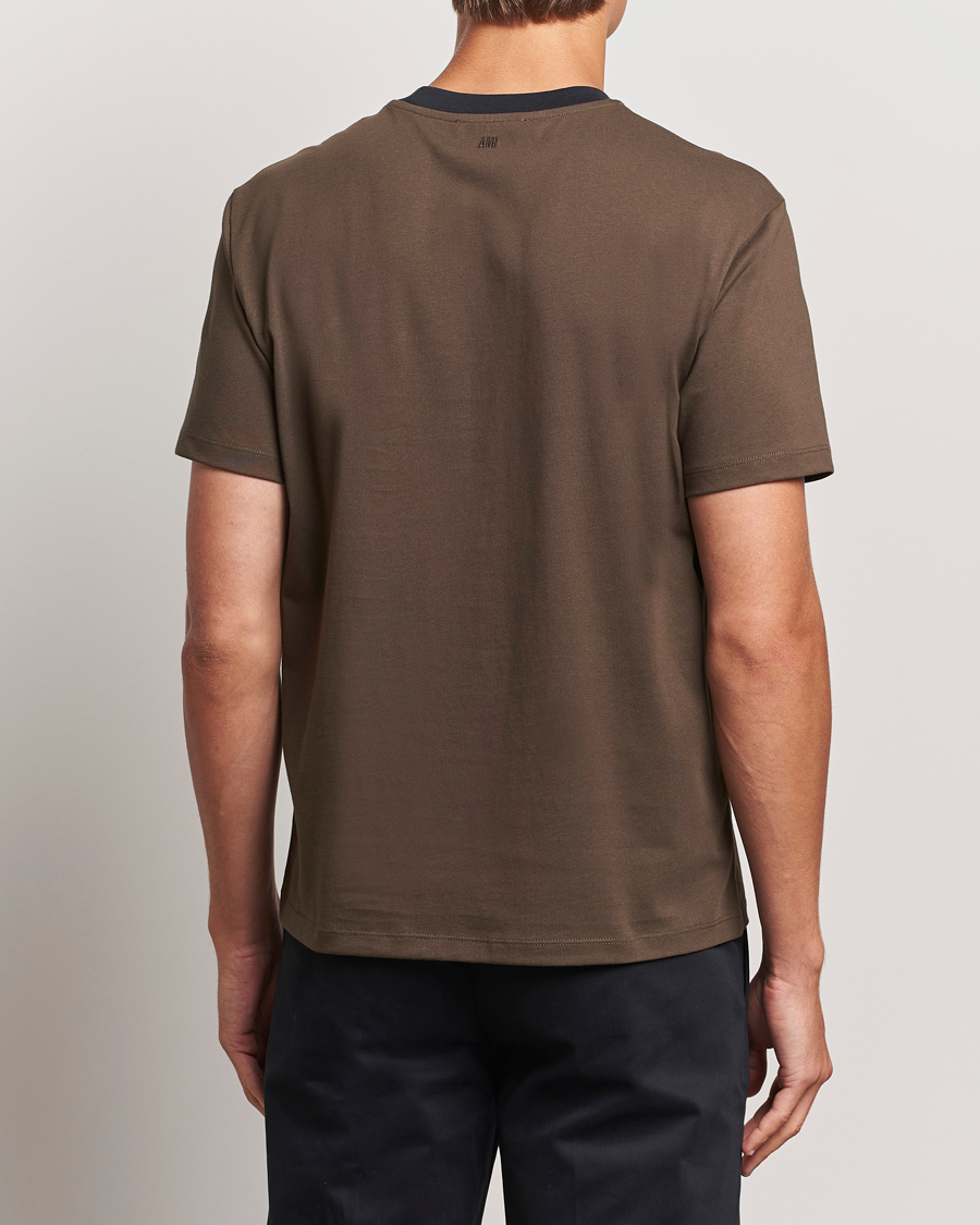 Homme | T-shirts | AMI | Paris Logo T-Shirt Dark Coffee