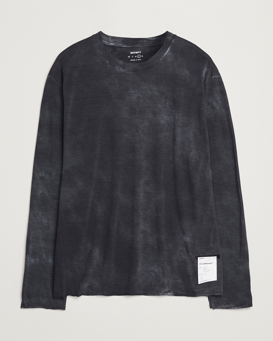 Homme | T-shirts | Satisfy | CloudMerino Long Sleeve T-Shirt Sun Bleached Black